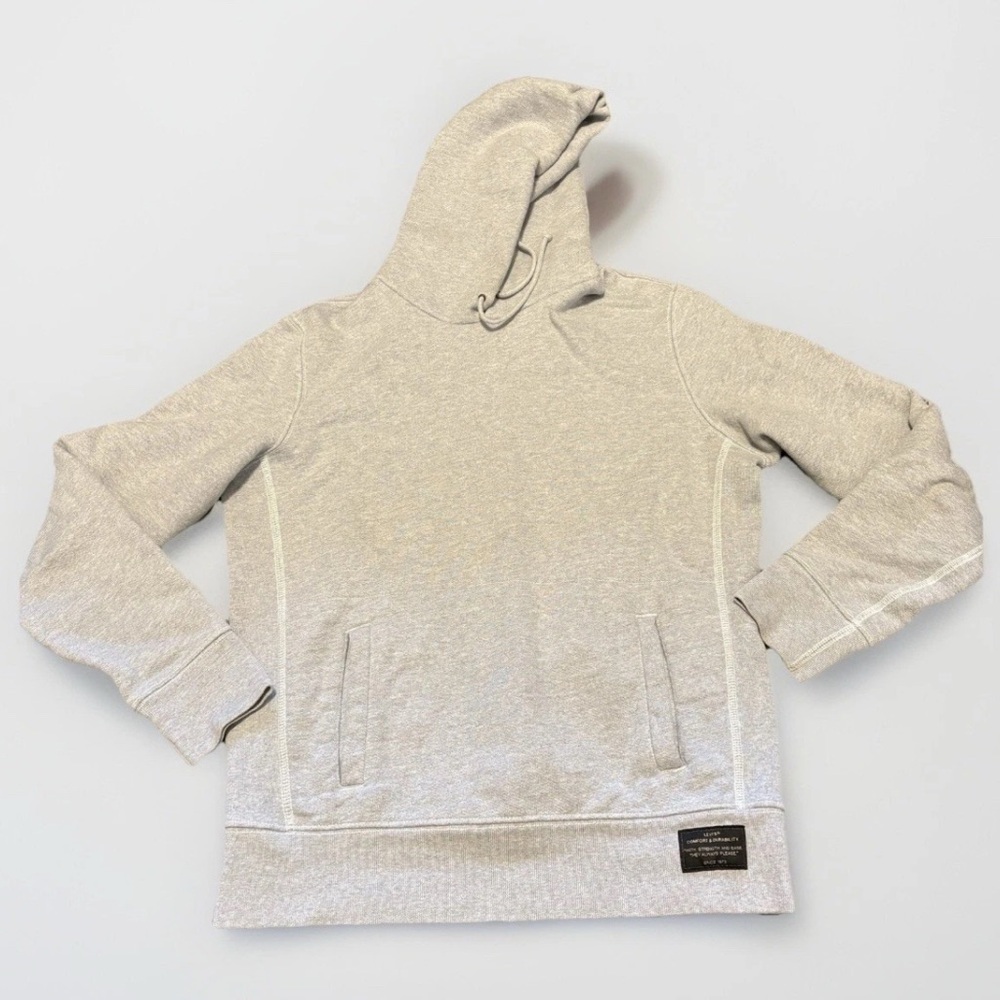 Levi’s Gray Hoodie Women’s Small Pocket Cozy Pullover Grunge Sweatshirt
